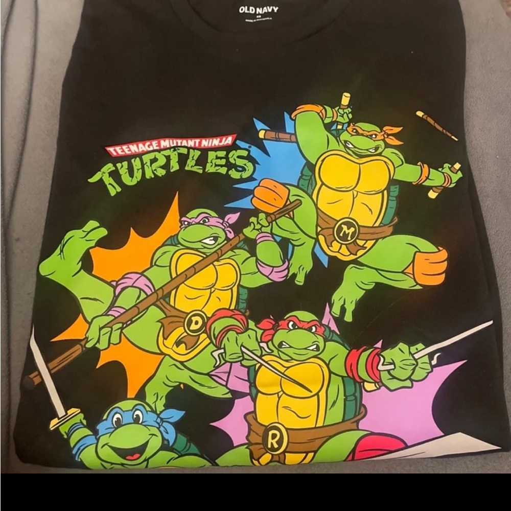 Old Navy Black TMNT Short Sleeve Tee